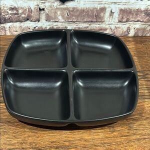 HOME worldview Black Divided Serving Tray